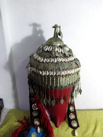 LADIES RARE VINTAGE TRIBAL TURKMAN WEDDING HEAD PIECE