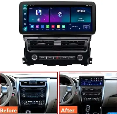 Nissan Altima 12.3-inch Android Monitor, 2013-2018, Wireless CarPlay, Android Auto