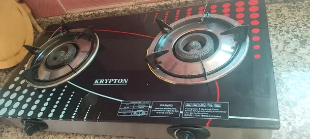 Krypton 2-Burner Glass Top Gas Stove - Good Condition