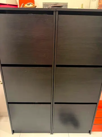 IKEA Hemnes / Shoe Cabinet - Dark Brown, 6 Compartments