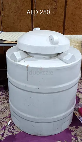 Insulated Water Cooler Tank - Large White Plastic, Good Condition