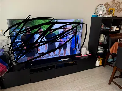 tv table and side open cabinet