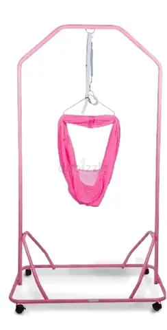 Portable Baby Hammock Swing Stand - Pink