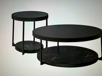 Ikea FROTORP Strong Coffee table / Center table with Glass top and metal frame with shelve