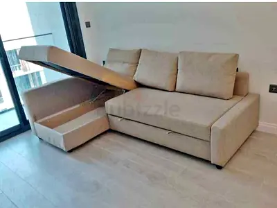 Ikea L Shape Sofa cum bed with big storage in L , and You can fix the L left and right any side