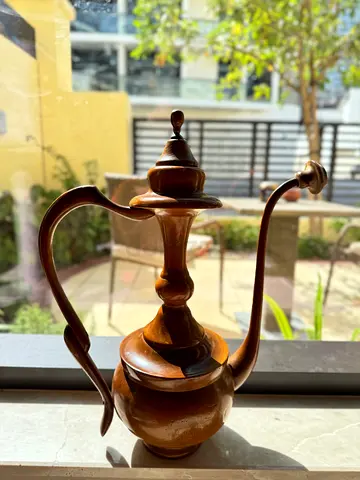 Wooden Dallah Coffee Pot - Decorative Collectible