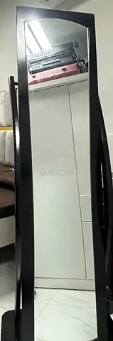 Full-length Free-standing Black Framed Mirror — Good Condition