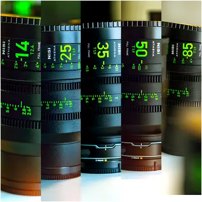5 LENS KIT - NISI ATHENA CINE PRIMES (14, 25, 35, 50, 85mm) -EMOUNT SONY/ Used Once, as good as new.