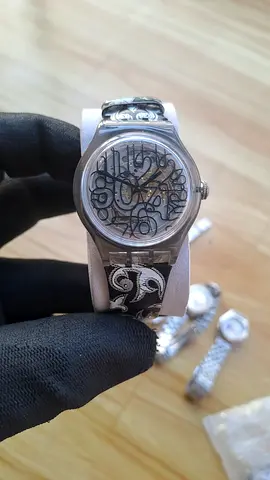 SWATCH SAM107 NUMÉ-ROTATION automatic watch used watch skeleton