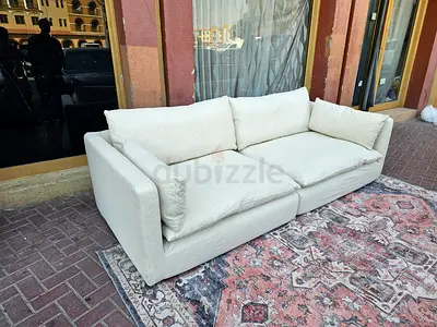 Marina home feather filled Sofa Beige Excellent Condition