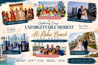 📸✨ Al Raha Beach Photographer
Videographer | Professional Content for Brands, Businesses Events ✨🚀