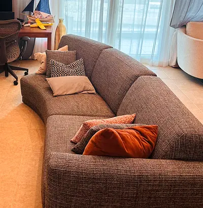 Ebarza High-End Quality Stylish Curved Sofa - 3 persons - 2 pcs