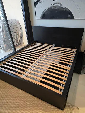 Ikea King size black MALM BED 180X200CM