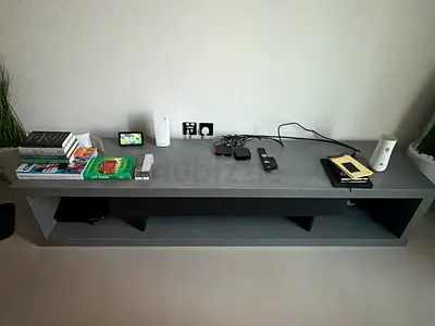 Low Modern TV/Entertainment Console - Grey, Minimal Design