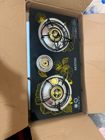 Krypton 3 Burner Gas Stove with Tempered Glass Top