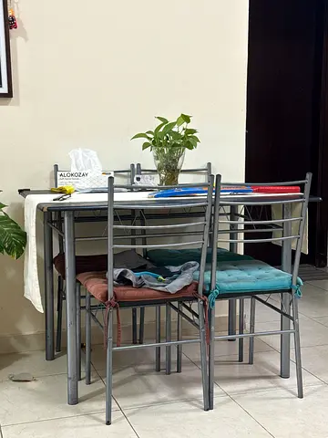 Home furniture- Compact Dining Set with Chairs, glass coffee table, TV cabinet, electric recliner