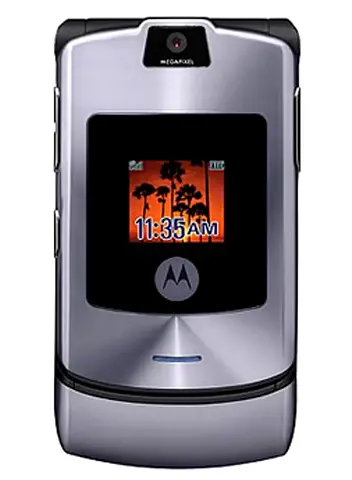 Motorola Razr V3 Silver - Working Flip Phone