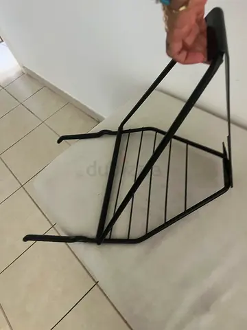 Black metal bike  rack - compact and sturdy