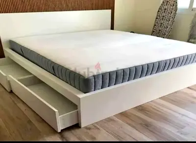 Ikea King size bed with mattress available in perfect condition