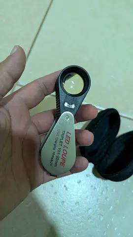Compact LED Loupe 10x Magnifier with Case - Good Condition