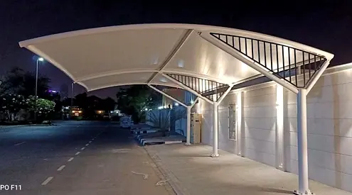 Outdoor Car Parking Shade Canopies - Set of 3 Steel Structures