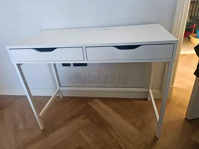IKEA White Desk with Hidden Storage – Excellent Condition
