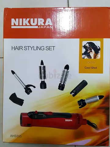 Nikura Hair Styling Set (AHS555) - Hot Air Styler with Multiple Attachments