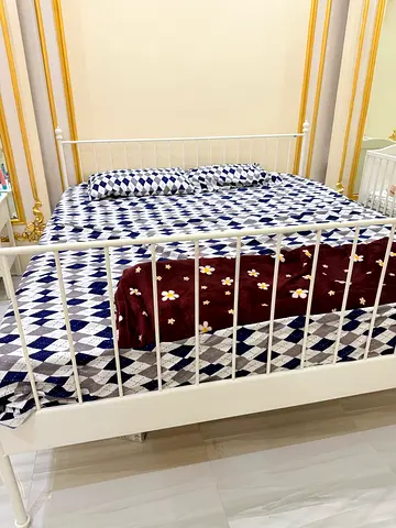 Ikea King Size Bed + Mattress + Side Table