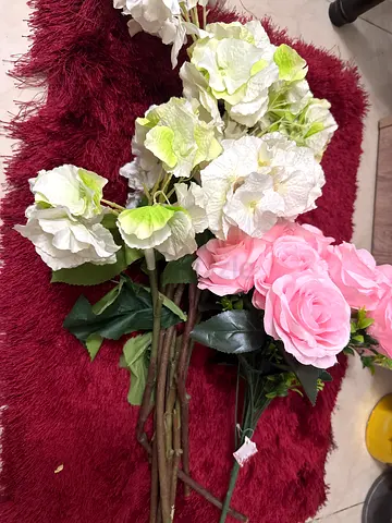 Assorted Artificial Pink and White Flowers