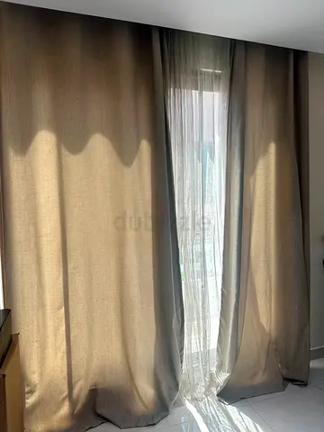 Set of 6 curtains with the rods