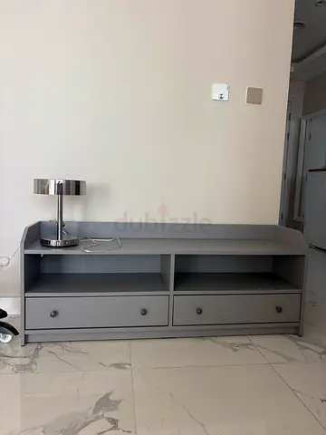 Grey TV Stand / Entertainment Unit with Drawers