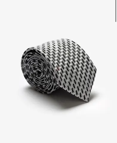 Brand New Men’s Tie – Silver  Black | Original Packaging