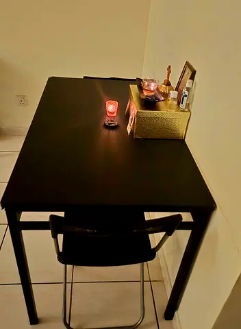 Simple Black Study Table withot Chair - Good Condition