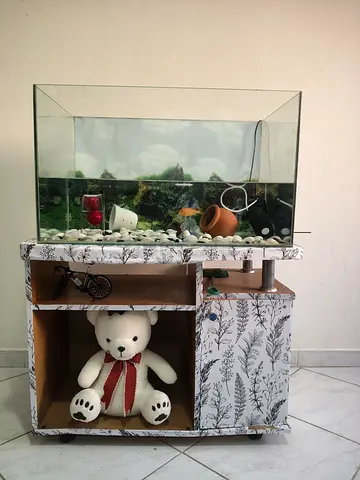 Fish tank with fish stand and cabinet,fish - ready setup