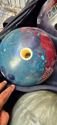 Set of Used Bowling Balls in Carry Bag