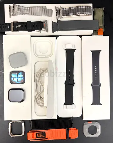 Apple Watch series 11 46mm with extra bands and accessories