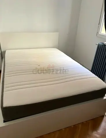 IKEA Malm Double size bed frame with mattress - good condition