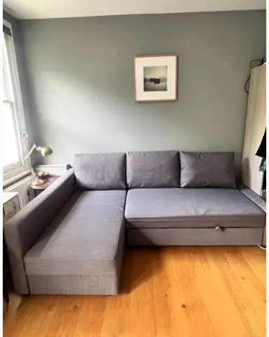 IKEA L Shape Sofa cum bed with big storage and you can fix the storage left or right anyside