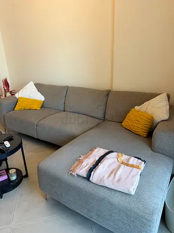 Sofa L Shape grey couch