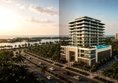 Sea View 1BR | Private Pool Balcony