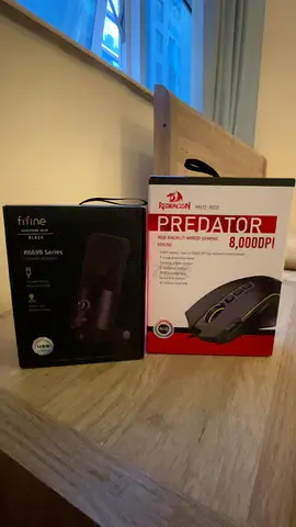 Fifine USB Microphone (KG598) + Redragon Predator Gaming Mouse - Used, with box used only 10 days