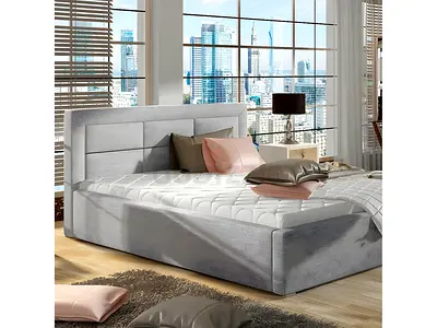 Nael gray double size hydraulic storage bed