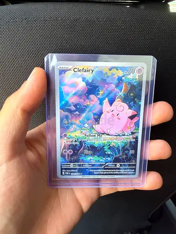 Pokémon Clefairy Holo Card (Sleeved) - Single Collectible Card
