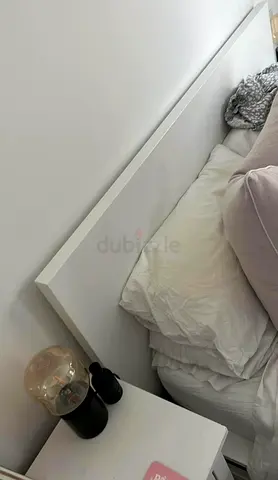 IKEA Malm Queen size bed frame with mattress.