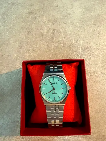 Casio Tiffany Blue 35mm Watch Reference Number: MTP-B145D-2A1VDF