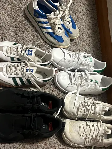 Six pairs of casual sneakers (Adidas, On Cloud) - mixed sizes, good condition shoes me unworn