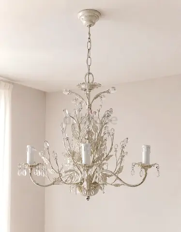 Shabby chic metal chandelier