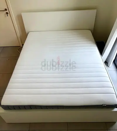 Ikea Queen size bed with mattress available in perfect condition