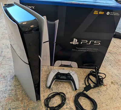 PS5 slim Digital Edition with Controller and Cables with box - Good Condition
