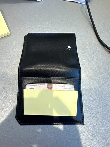 Montblanc Black Leather Bi-Fold Card Holder - Perfect Condition